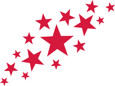 Abstract red starsのイラスト素材