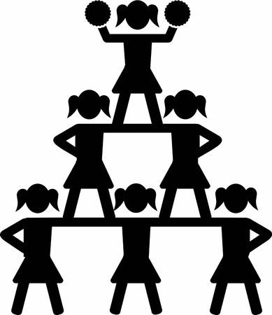Cheerleader pyramidのイラスト素材