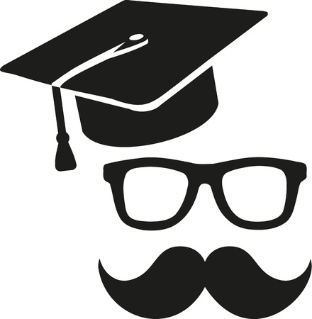 Graduation hat professorのイラスト素材