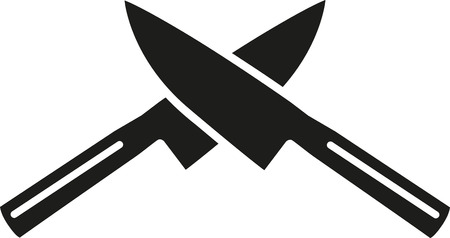 Cooking knives crossedのイラスト素材