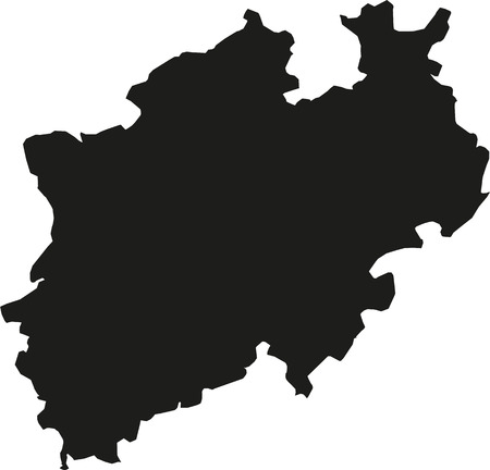 Map of North Rhine-Westphaliaのイラスト素材