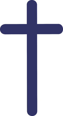 Religious Cross with round edgesのイラスト素材