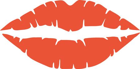 Red lipsのイラスト素材