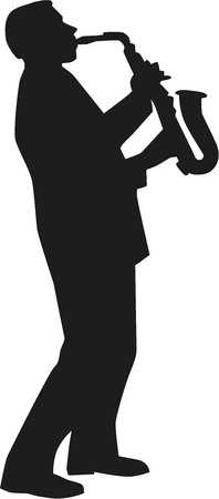 Saxophone player silhouetteのイラスト素材