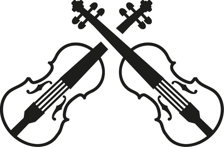 Crossed violinsのイラスト素材
