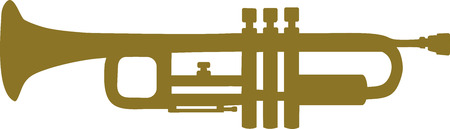 Trumpet silhouetteのイラスト素材