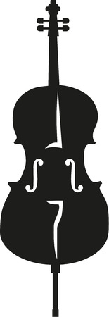 Cello silhouetteのイラスト素材