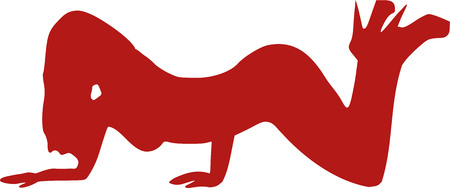 Posing womanのイラスト素材