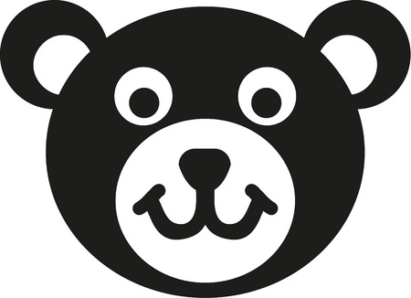 Teddy bear head iconのイラスト素材
