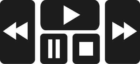Buttons for player play stop forwardのイラスト素材