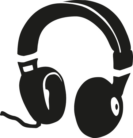 Headphones retro djのイラスト素材