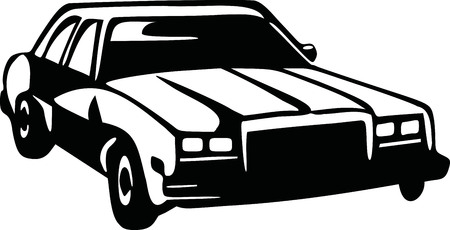 Retro vintage carのイラスト素材