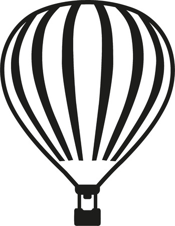 Hot air balloon with detailsのイラスト素材