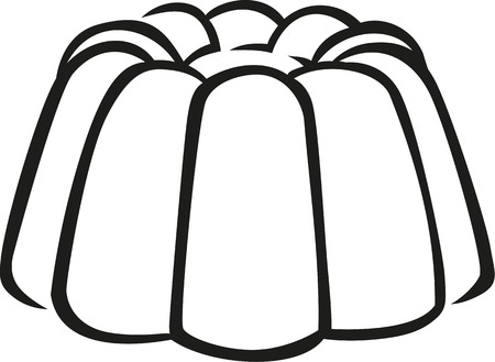 Pudding icon - caligraphy styleのイラスト素材
