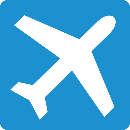 Airplane buttonのイラスト素材