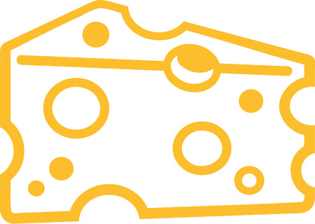 Cheese icon with holesのイラスト素材