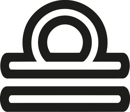 Libra zodiac sign outlineのイラスト素材