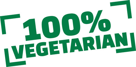 100 percent Vegetarian stampのイラスト素材