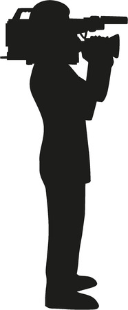 Cameraman silhouetteのイラスト素材