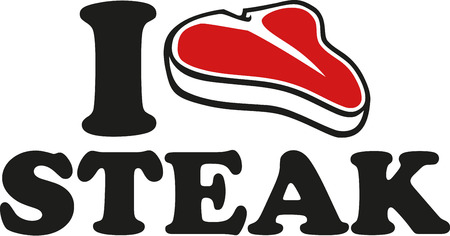 I love steak with symbolのイラスト素材