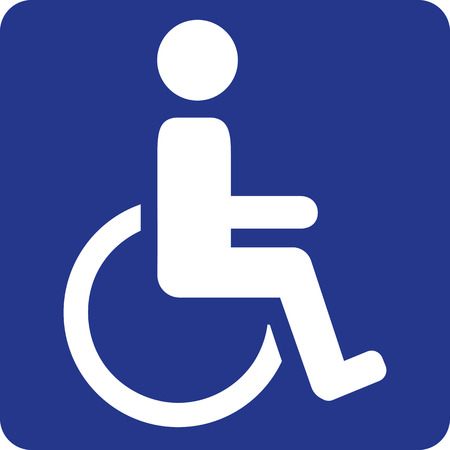 Wheelchair pictogram buttonのイラスト素材