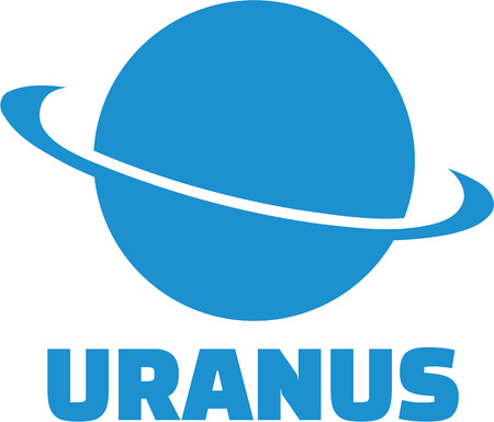 Uranus planet iconのイラスト素材