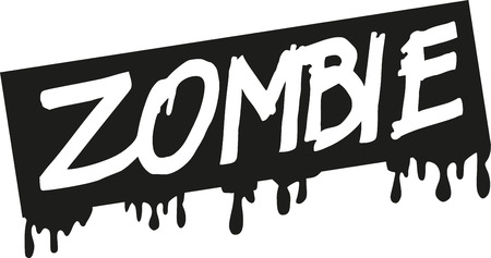 Zombie word with bloody signのイラスト素材