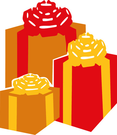 Set of gift boxesのイラスト素材
