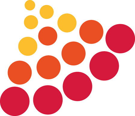 Red halftone dotsのイラスト素材