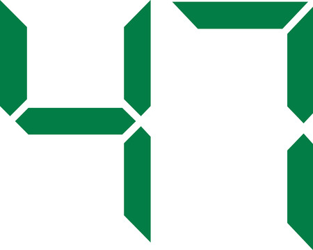 Fourty-seven digital number 47のイラスト素材