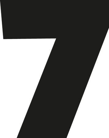 Seven number digits 7