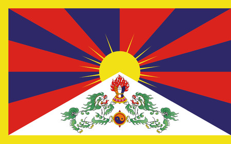 Tibet flagのイラスト素材