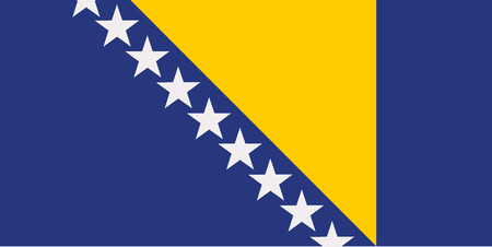 Bosnia-Herzegovina flagのイラスト素材
