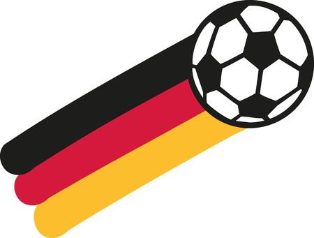 Germany flag with soccer ballのイラスト素材
