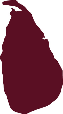 Sri Lanka mapのイラスト素材