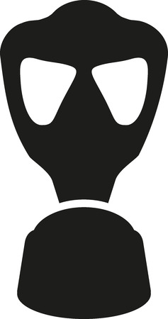 Gas mask silhouetteのイラスト素材