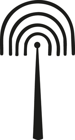 Radio tower with wireless signalのイラスト素材