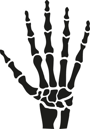Skeleton hand with bonesのイラスト素材