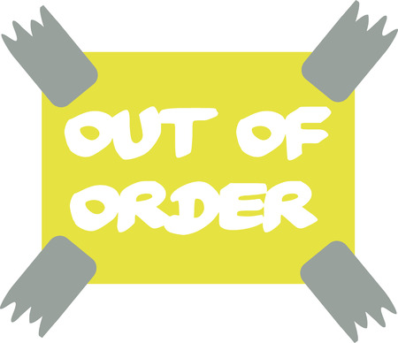Out of order signのイラスト素材