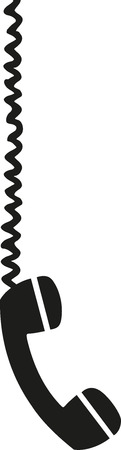 Hanging telephone receiverのイラスト素材