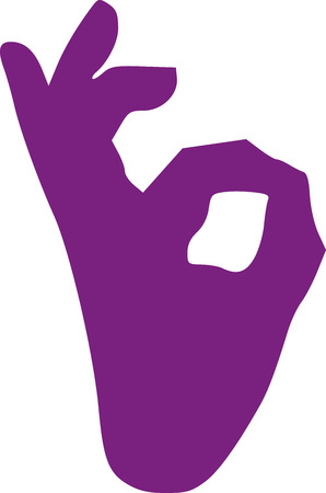 Icon of hand with ok signのイラスト素材