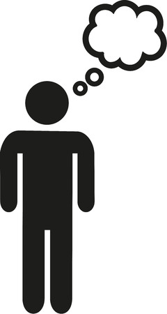 Man pictogram with speech bubbleのイラスト素材