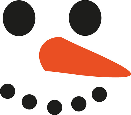 Snowman faceのイラスト素材