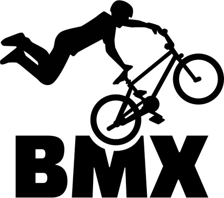 BMX bike rider stuntのイラスト素材