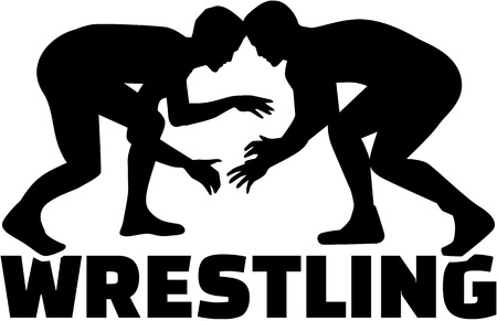 Wrestling with fighterのイラスト素材