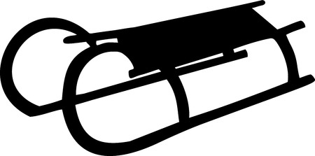 Toboggan sledのイラスト素材