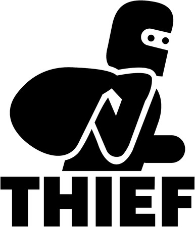 Thief icon with wordのイラスト素材