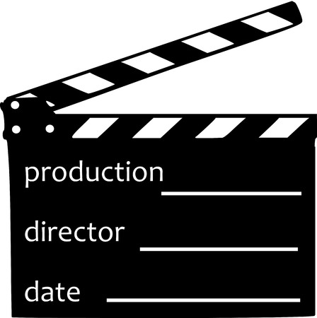 Clapperboard with production, director and dateのイラスト素材