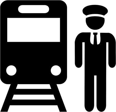 Train driver iconのイラスト素材