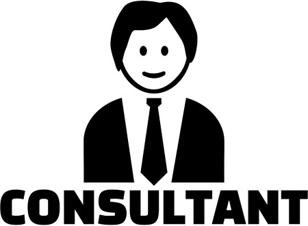 Consultant icon with job titleのイラスト素材